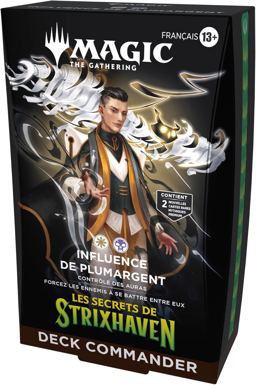 Jeu de cartes Deck Commander Magic: The Gathering Les Secrets de Strixhaven - Influence de Plumargent (Version Française)