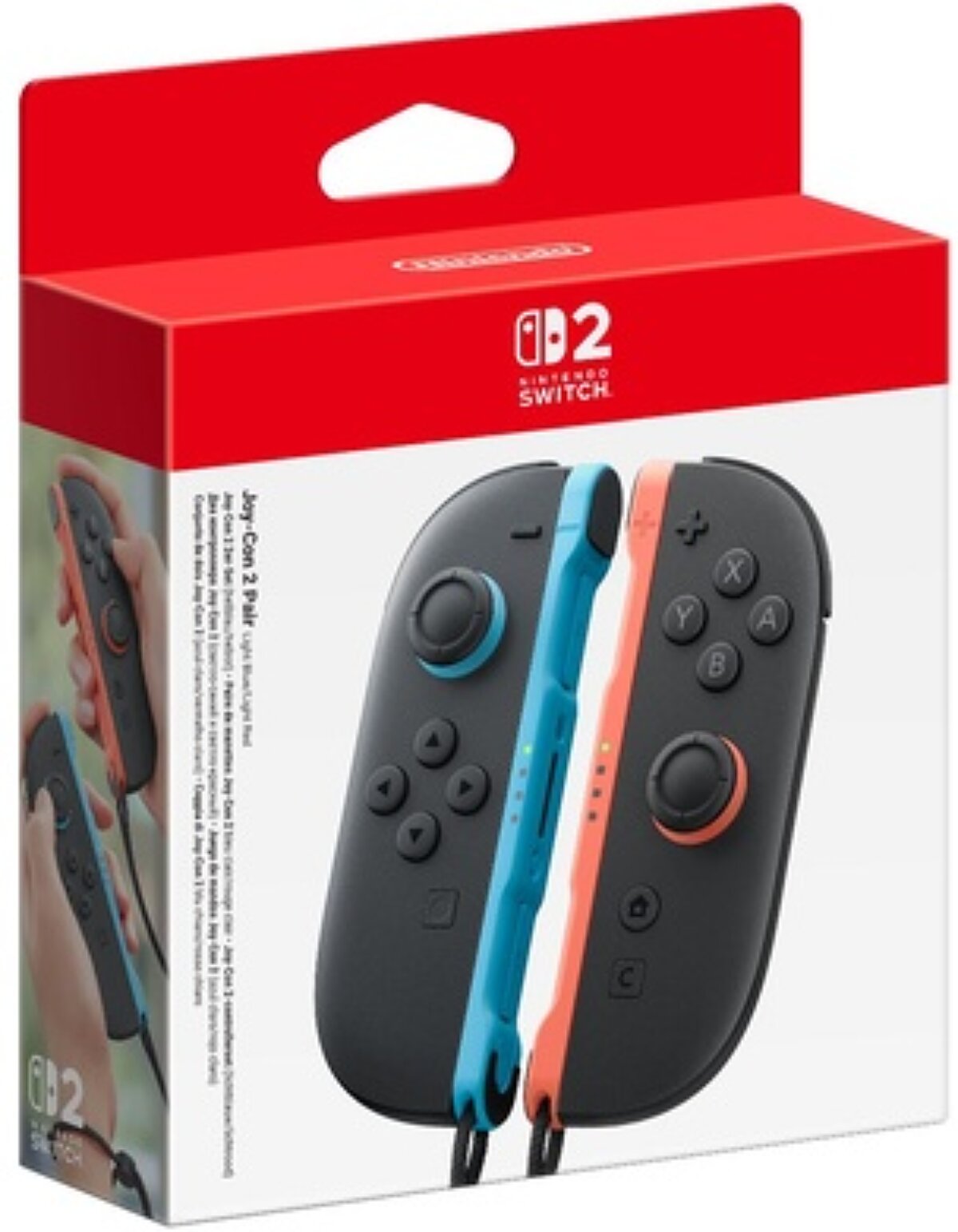Paire de manettes Joy-Con 2 gauche bleu clair & droite rouge clair Nintendo Switch 2