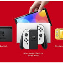 Console Nintendo Switch (modèle OLED) avec manettes Joy-Con bleu néon / rouge néon