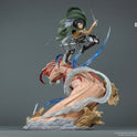 Figurine Attaque des Titans -  Livaï vs Titan Féminin