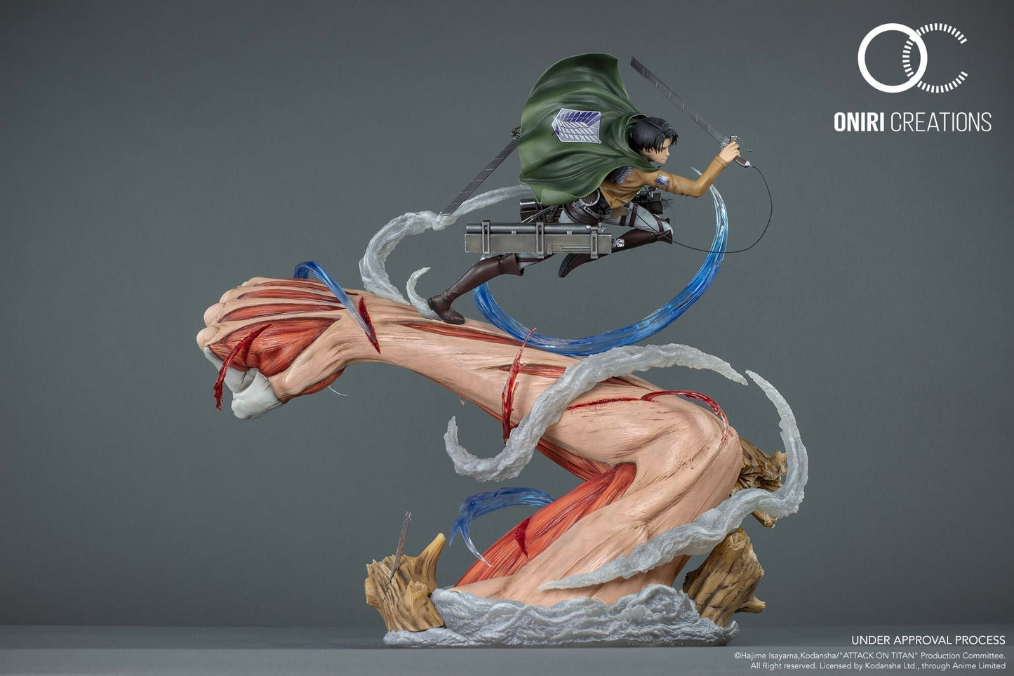 Figurine Attaque des Titans -  Livaï vs Titan Féminin