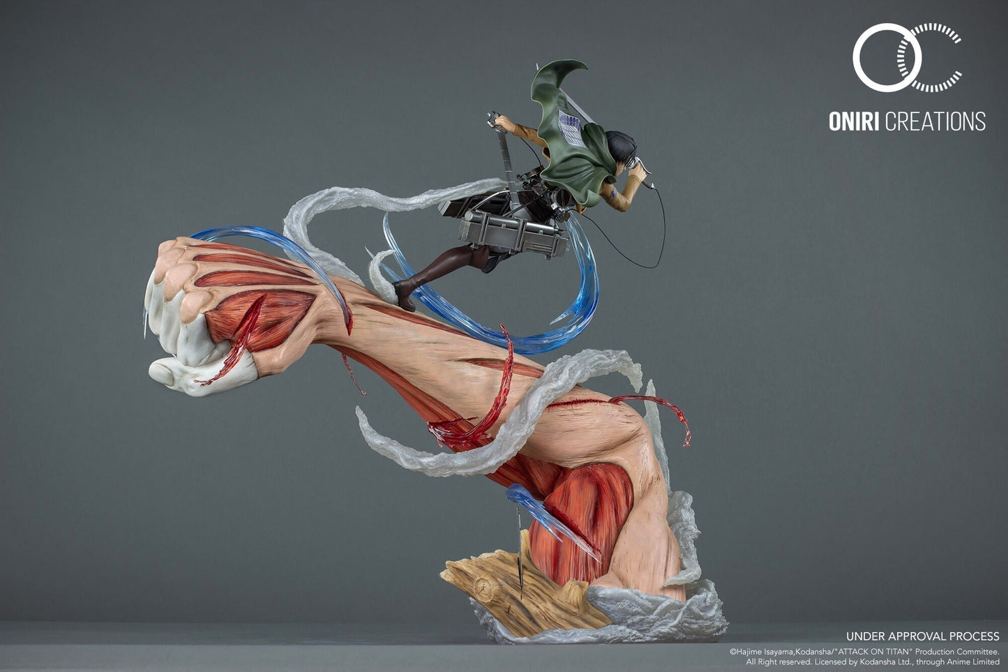 Figurine Attaque des Titans -  Livaï vs Titan Féminin