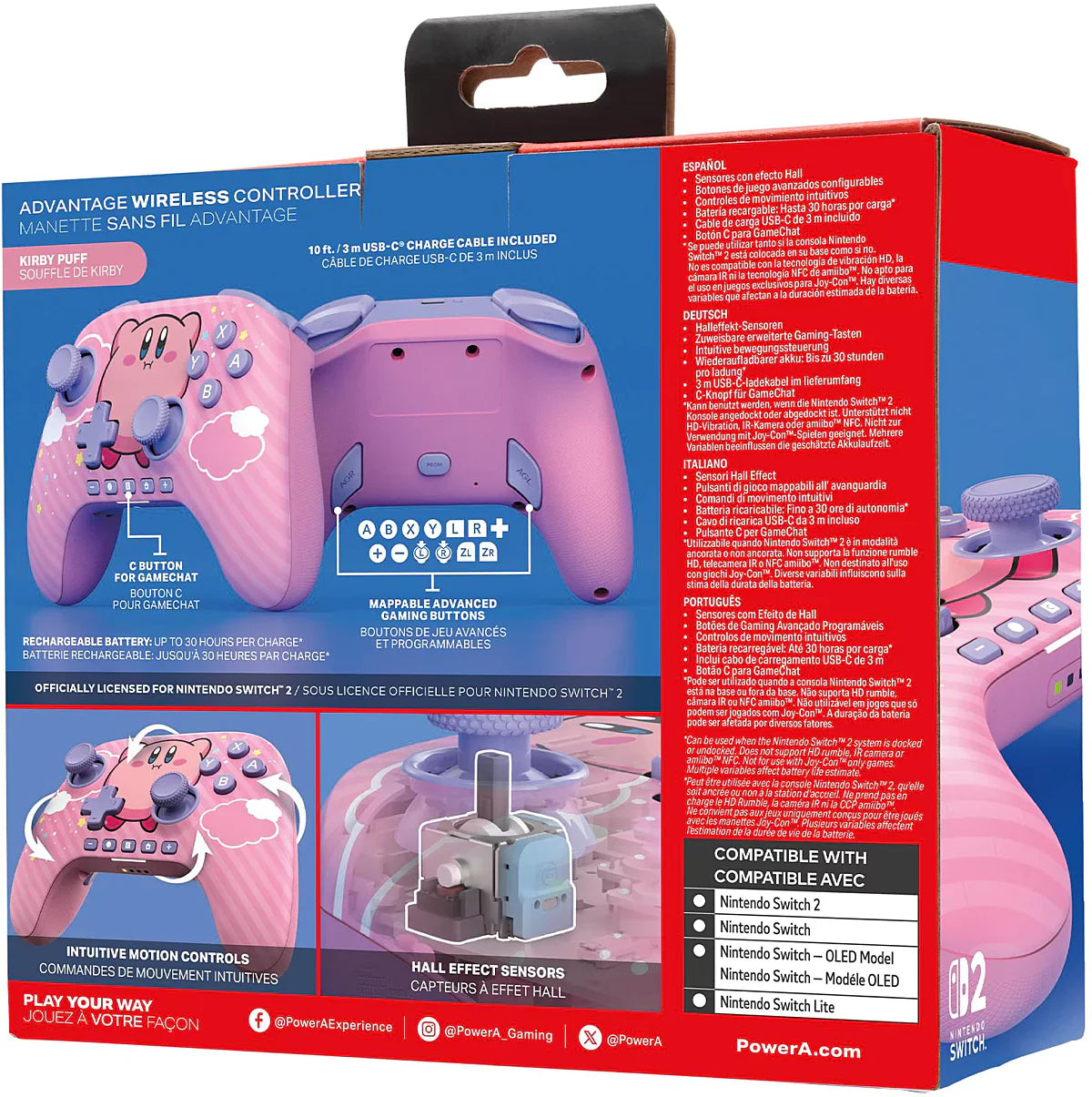 Manette sans fil pour Nintendo Switch 2 - Kirby Puff