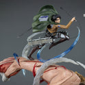 Figurine Attaque des Titans -  Livaï vs Titan Féminin