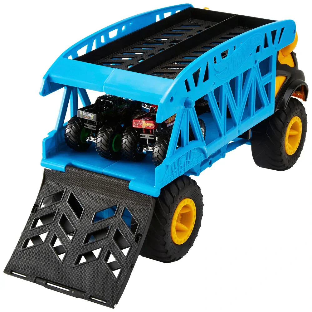 Hot Wheels - Monster Trucks Transporteur Monster Mover avec 3 Véhicules