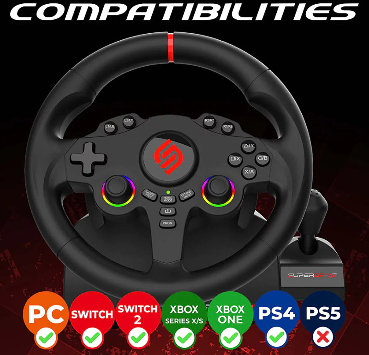STEERING WHEEL 220 RS-X (NINTENDO SWITCH 2)