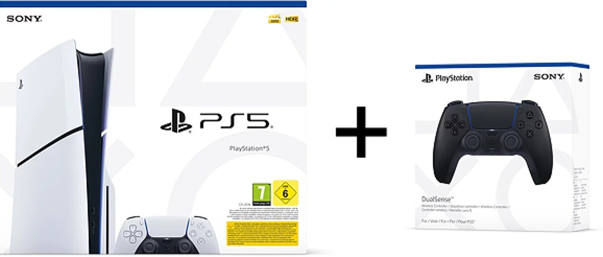 Offre Exclu Web : Console PlayStation 5 Édition Standard (Modèle - Slim) + Manette sans fil DualSense