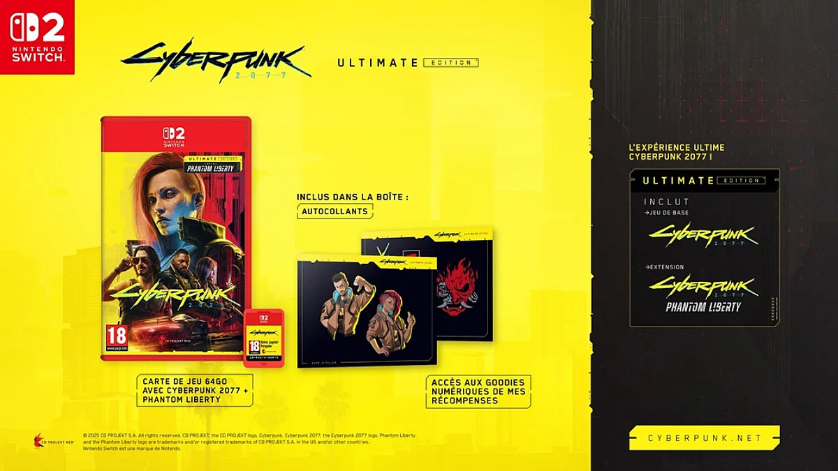 Jeu vidéo - Cyberpunk 2077 - Ultimate Edition (NINTENDO SWITCH 2)
