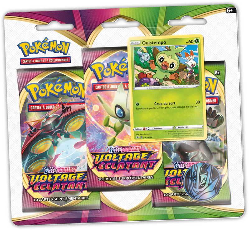 Jeu de cartes Pokémon - Tripack EB04 - Voltage Eclatant (scellé)