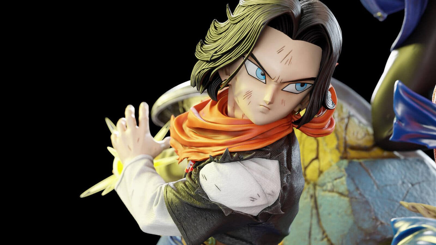 Figurine Dragon Ball - Combat Épique : Gohan vs C-17 & C-18