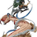 Figurine Attaque des Titans -  Livaï vs Titan Féminin