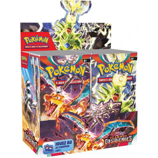 Jeu de cartes Pokémon - Boîte 36 boosters EV03 : Ecarlate et Violet 03 - Flammes Obsidiennes (scellé)